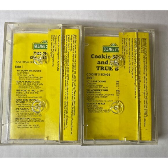 Vintage Sesame Street Golden Music Cassettes: "Put Down The Duckie" & "Cookie Mo - Picture 4 of 4